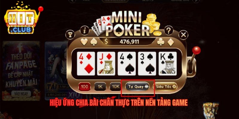 Hiệu ứng chia bài chân thực trên nền tảng game